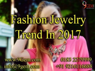 Fashion jewelry trend in 2017