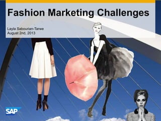 Fashion Marketing Challenges
Layla Sabourian-Tarwe
August 2nd, 2013
 