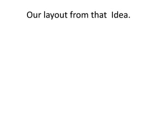 Our layout from that Idea.