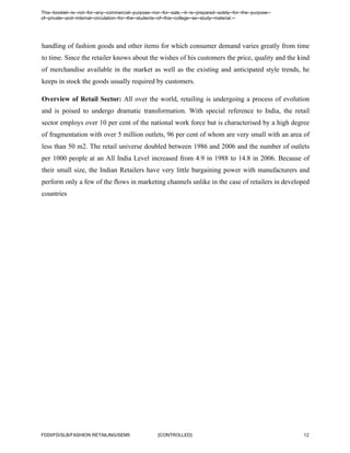 Fashion retailing study material | PDF