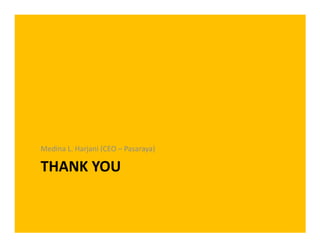 Medina L. Harjani (CEO – Pasaraya)

THANK YOU
 