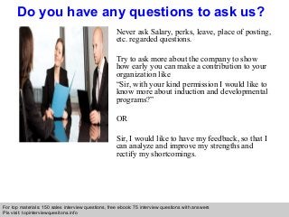 Fashion sales associate interview questions and answers