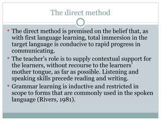 Fashions in language teaching methodology | PPT