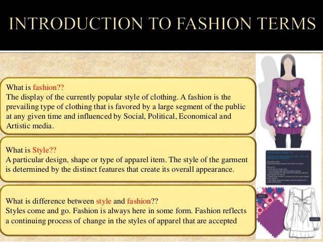 Fashion terminology