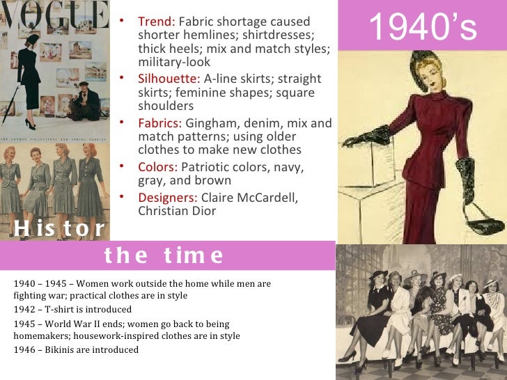 fashion through the decades