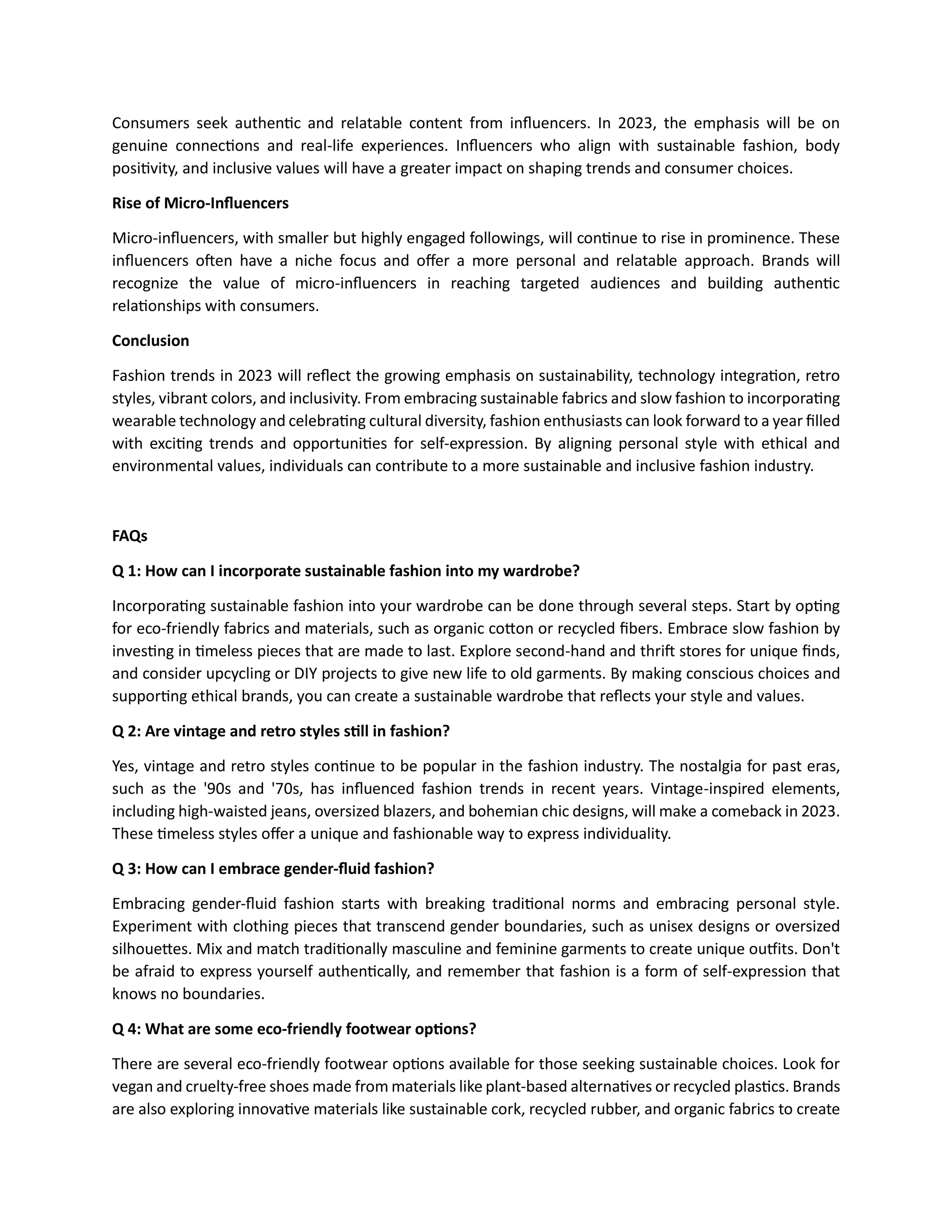 Fashion Trends To Follow In 2023 Pdf