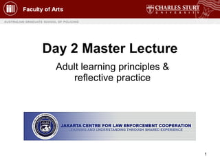 Day 2 Master Lecture Adult learning principles & reflective practice 