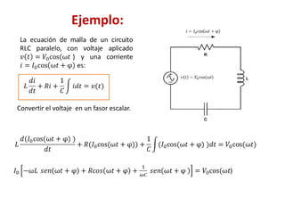 Ejemplo:

Convertir el voltaje en un fasor escalar.

 
