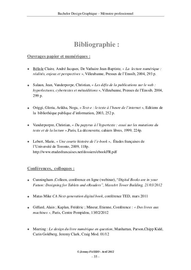 Exemple D Une Bibliographie