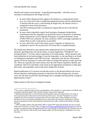 Fast flux hosting and DNS