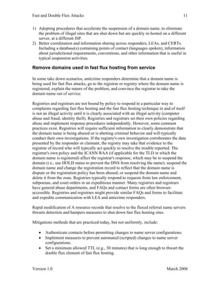 Fast flux hosting and DNS