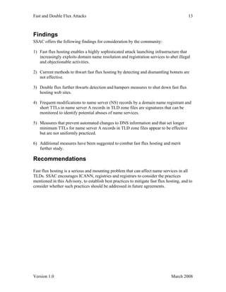 Fast flux hosting and DNS