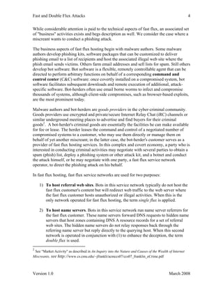 Fast flux hosting and DNS