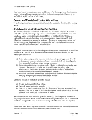 Fast flux hosting and DNS