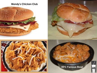 Wendy's Chicken Club KFC Famous Bowl 48 