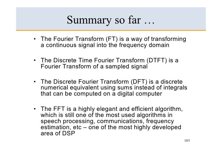 Fast Fourier Transform