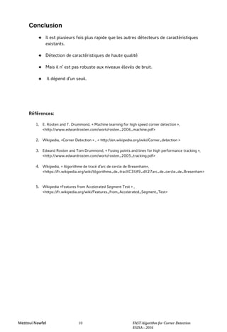 L'algorithme FAST de détection de coins | FAST Algorithm for Corner ...