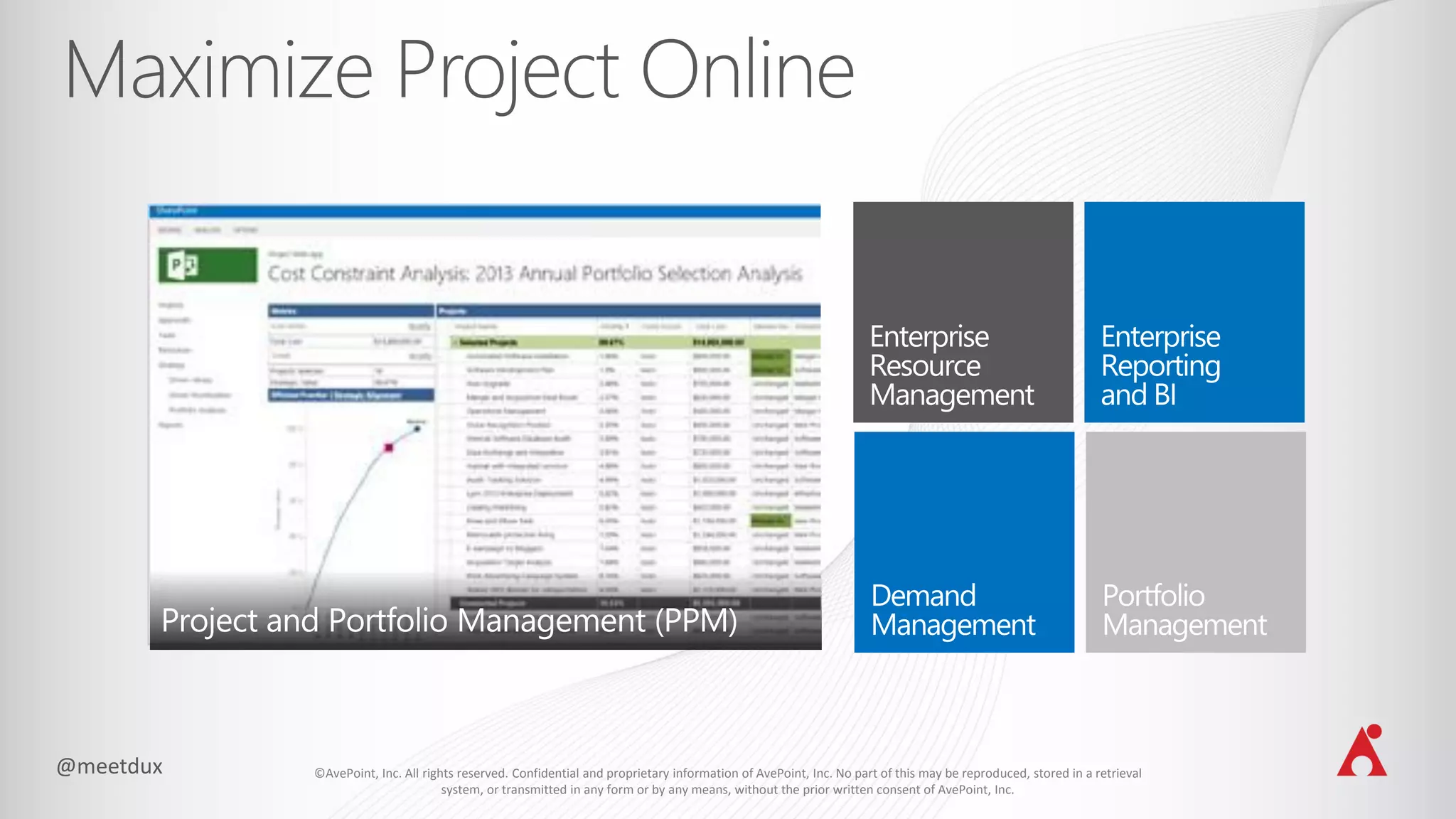 ©AvePoint, Inc. All rights reserved. Confidential and proprietary information of AvePoint, Inc. No part of this may be reproduced, stored in a retrieval
system, or transmitted in any form or by any means, without the prior written consent of AvePoint, Inc.
 