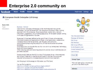Enterprise 2.0 community on Facebook 