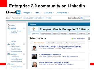 Enterprise 2.0 community on LinkedIn 