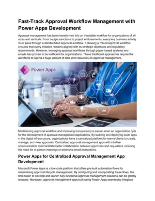 Catapulting Approval Workflow Efficiency with Power Apps Development | PDF