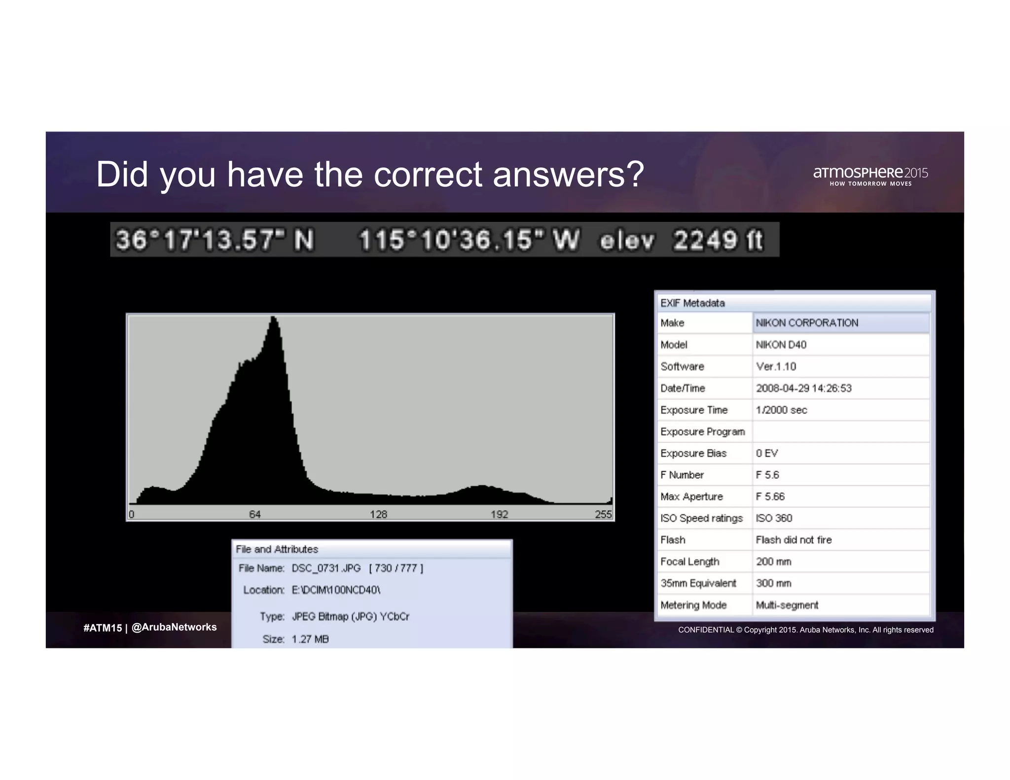 5 CONFIDENTIAL © Copyright 2015. Aruba Networks, Inc. All rights reserved#ATM15 |
Did you have the correct answers?
@ArubaNetworks
 