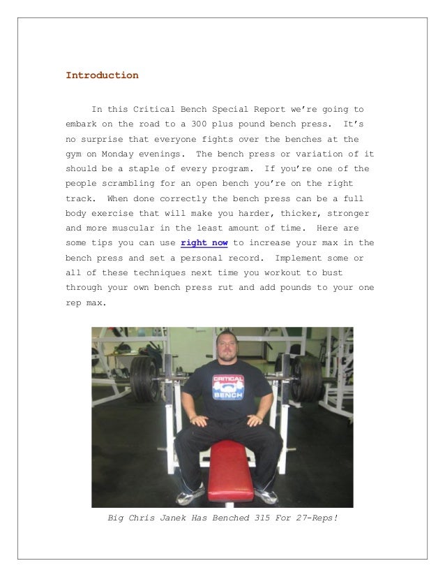 How To Increase Your Bench Press Fast