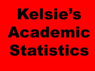 Kelsie’s
Academic
Statistics
 