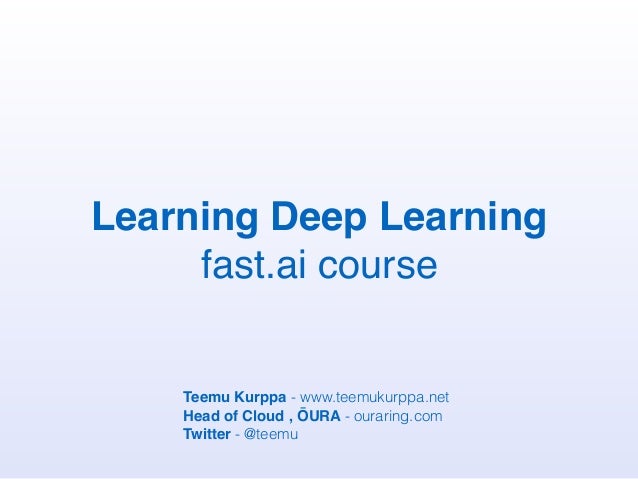 fast ai deep learning