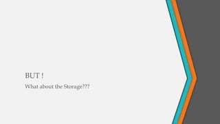 BUT !
What about the Storage???
1/24/2021
8
 