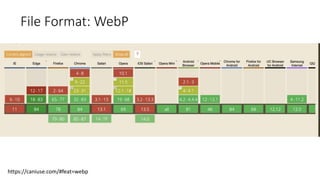 File Format: WebP
https://caniuse.com/#feat=webp
 