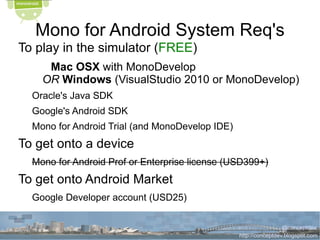 2009: MonoTouch created (released 2010) 