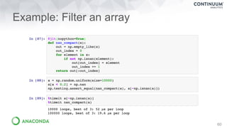 Example: Filter an array
60
 