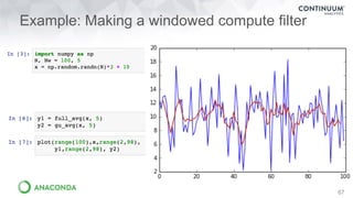 Example: Making a windowed compute filter
67
 