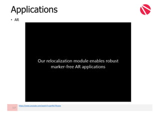 • AR
Applications
117
https://www.youtube.com/watch?v=gmfKzTIKyww
 