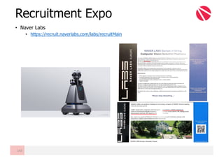 • Naver Labs
• https://recruit.naverlabs.com/labs/recruitMain
Recruitment Expo
143
 