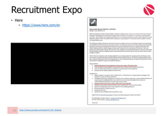 • Here
• https://www.here.com/en
Recruitment Expo
144 https://www.youtube.com/watch?v=54J_ZCbeJdc
 