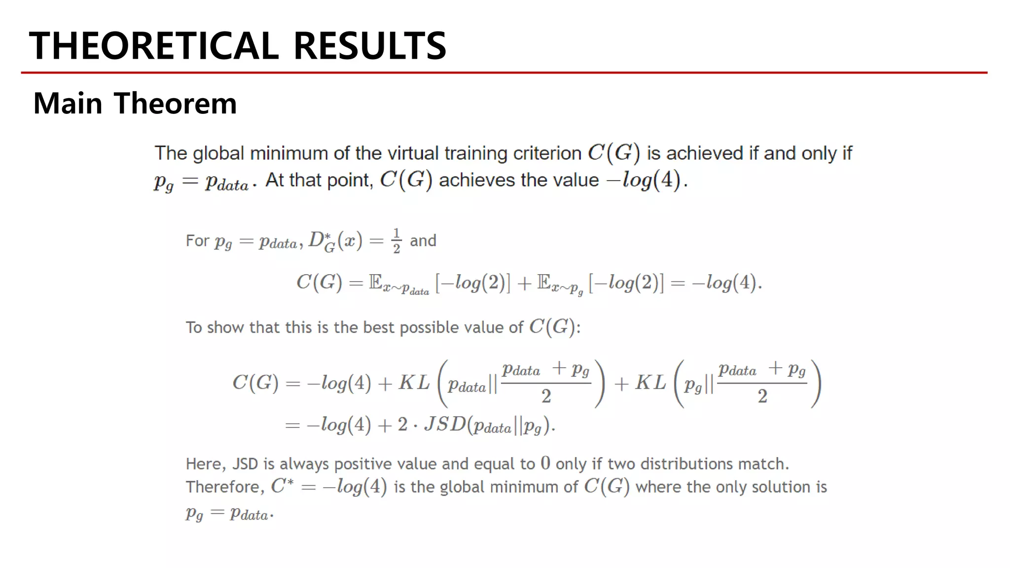 THEORETICAL RESULTS
Main Theorem
 