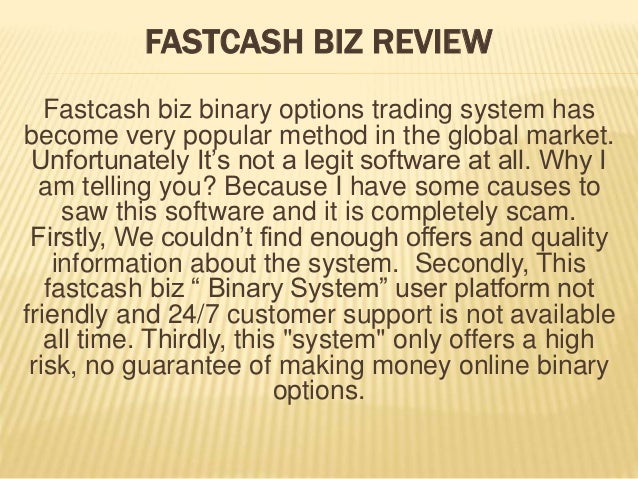 Quick cash system binary options review