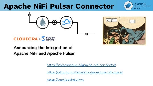 Apache NiFi Pulsar Connector
https://streamnative.io/apache-niﬁ-connector/
https://github.com/tspannhw/awesome-niﬁ-pulsar
https://t.co/TbcYhdUPVn
 
