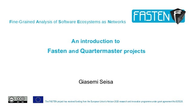 Fasten And Quartermaster Presentation At Fosscomm October 2019 In La