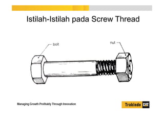 Istilah-Istilah pada Screw Thread
 