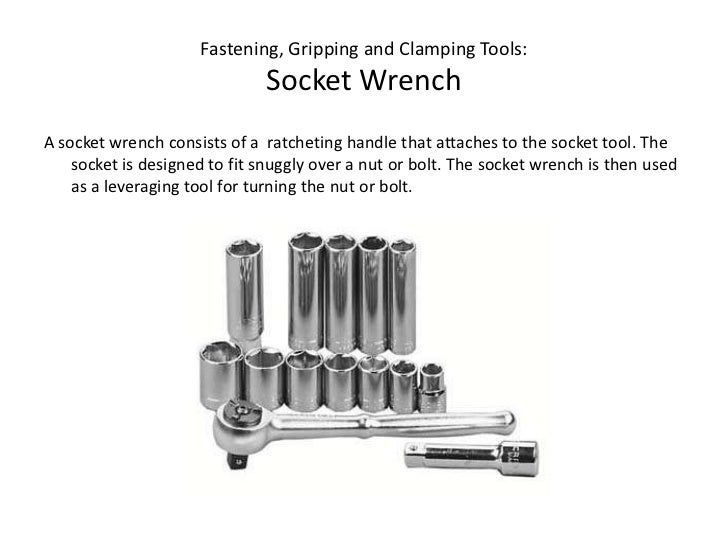 Fastening gripping and clamping tools revised