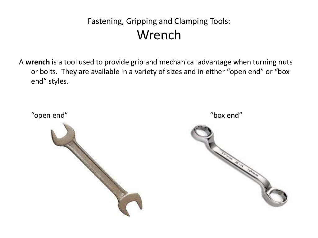 Fastening gripping and clamping tools revised