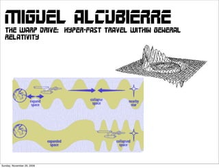Miguel Alcubierre
  The warp drive: hyper-fast travel within general
  relativity




Sunday, November 29, 2009
 