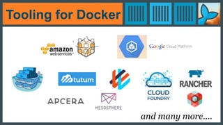 Tooling for Docker
and many more….
 