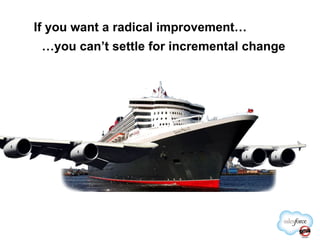 If you want a radical improvement… … you can’t settle for incremental change 