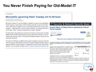 You Never Finish Paying for Old-Model IT 