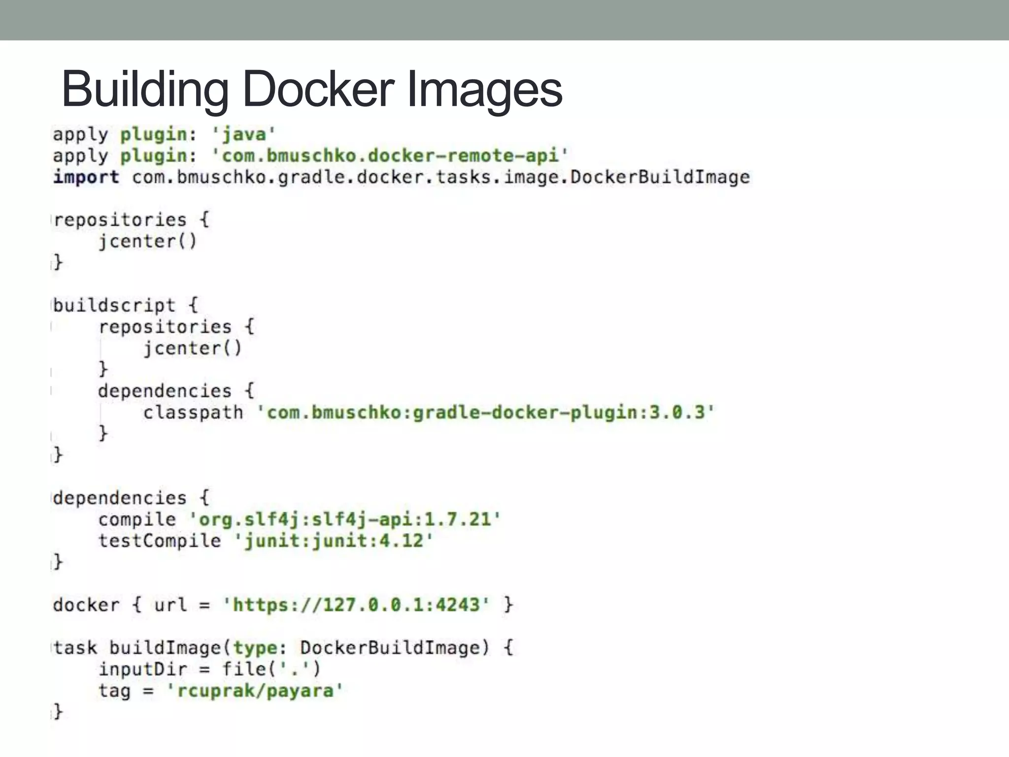 Building Docker Images
 