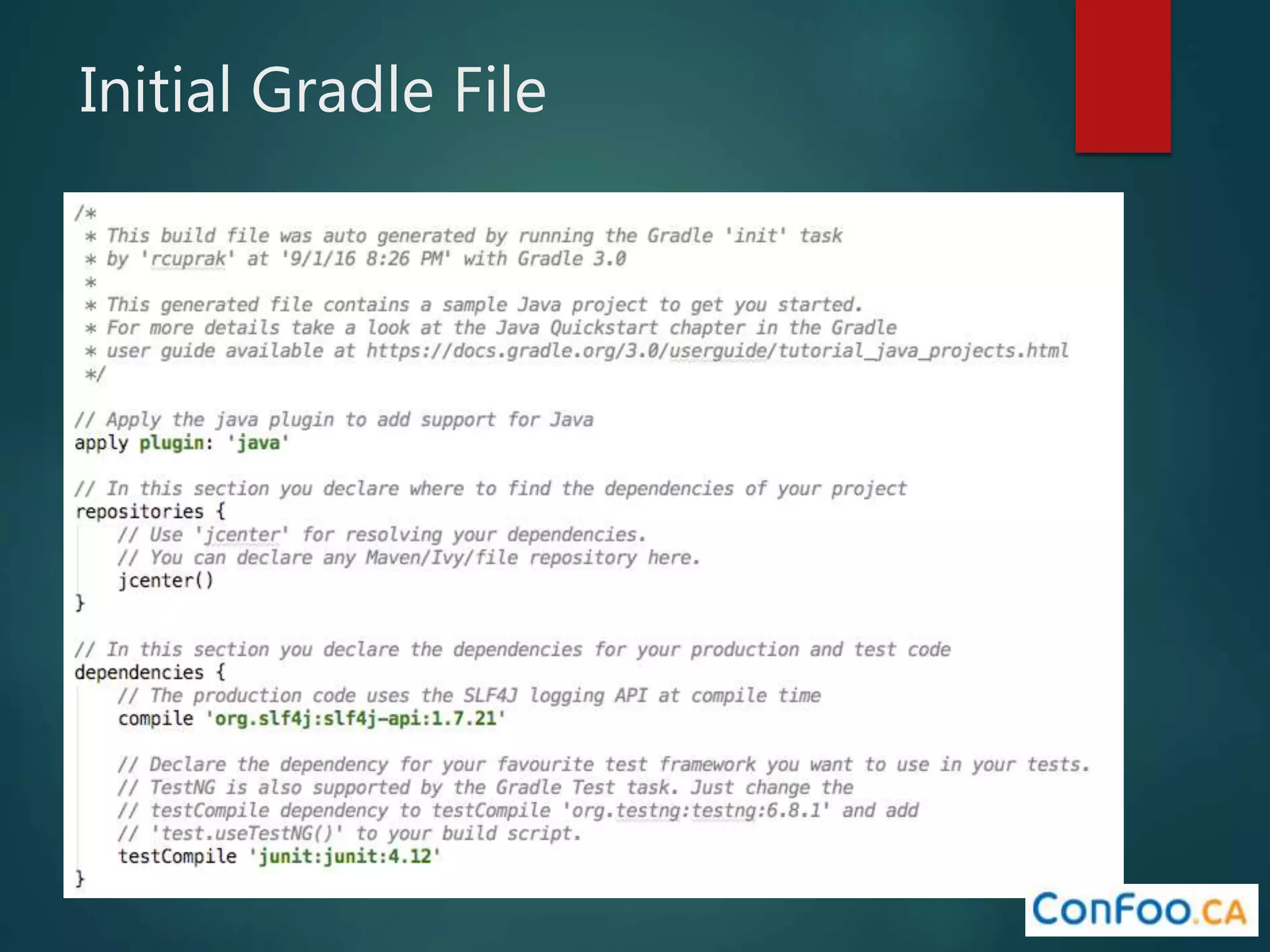 Initial Gradle File
 